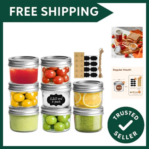 Mini mason jars 120ml 4oz - mini, 8
