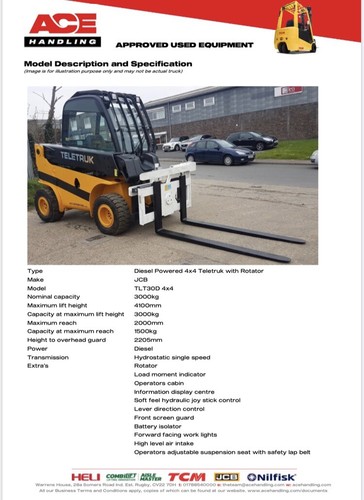 Jcb tlt30d 4x4 teletruk - jcb,