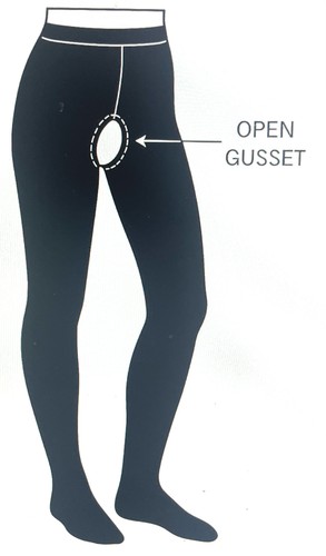 100 denier opaque crotchless - denier,