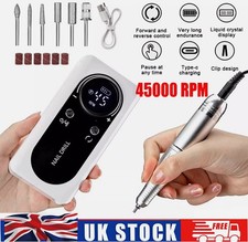 Electric Nail File 45000RPM Professional Nail Drill Machine Nail File Bits Kit