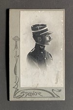 PHOTO CDV Military Profile Clairon Moustache Monocle Uniform Steiner Nancy