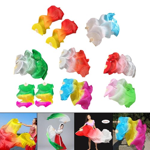 Belly dance silk veil fans - veil,
