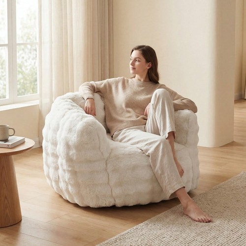 Oversized faux fur bean - oversized,