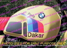 BMW R80 GS PARIS DAKAR 32 LITER LIGHT YELLOW STEEL GAS FUEL PETROL TANK + CAP /F