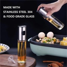 Oil Sprayer, Refillable Olive Oil Pump Spray Bottle for Baking, BBQ, Air Fryer