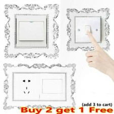 Resin Double/Single Light Switch Surround Socket Finger Plate Panel Cover Xmas