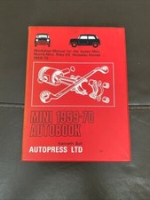 Mini 1959-70 car workshop manual Austin mini, Morris mini, Riley elf, wolseley 