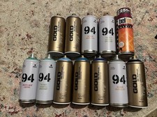 12 Spray Paints Art Materials Supplies - Various Colours & Brands