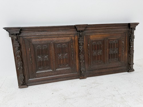 Antique oak carved reclaimed - oak,