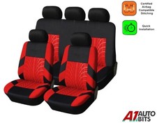 Car Seat Covers Protectors Red Full Set Fabric For Nissan X-trail Qashqai Juke