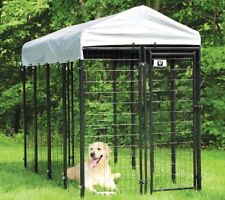 Mr Barker Metal Outdoor Dog Kennel Pet House Enclosure Run Cage with Roof