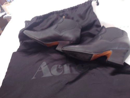 Acne studios black leather - black,