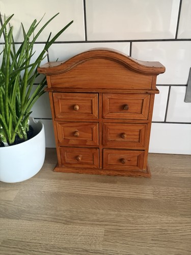 Vintage wooden pine mini - mini, chest