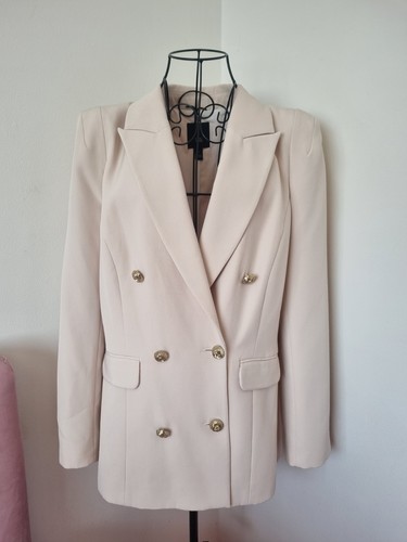 River island uk14 beige double - river,