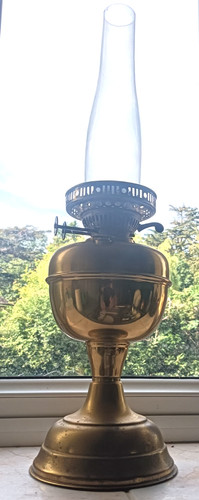 Vintage duplex oil lamp with - lamp,