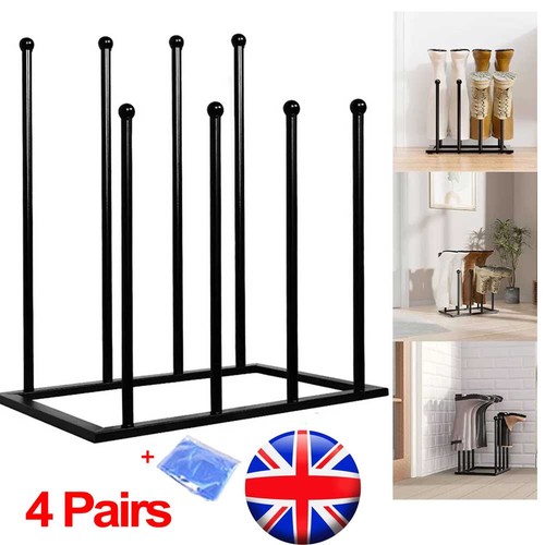 Pair metal welly boot stand - metal,