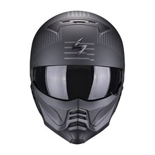 Scorpion Exo-Combat II Miles (Schwarzmatt-Silber) Size: L (59) Motorcycle Helmet