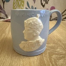 🎗️💜H.M. KING EDWARD VIII CORONATION 1937 BLUE MUG JOHNSON