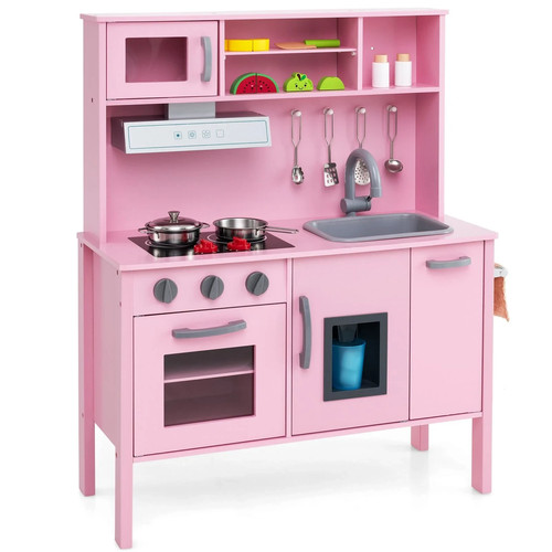 Wooden play kitchen set with - kitchen,