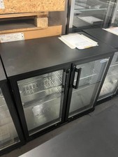 BACK BAR 2 HINGED DOOR BAR COOLER UNDERCOUNTER PUB CAN BOTTLE FRIDGE GRADED £330