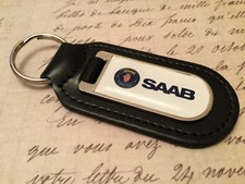 SAAB Real Leather Keyring