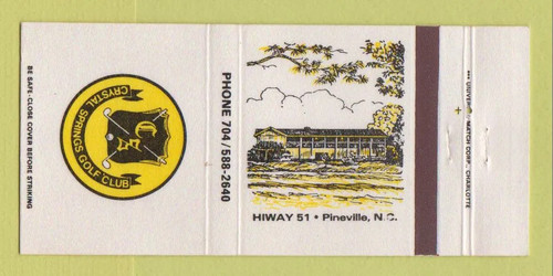 Matchbook cover crystal - cover,