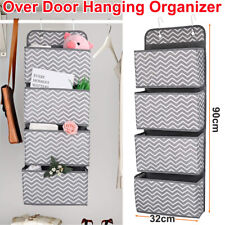 4 Pockets Over Door Hanging Organiser Bag Shoe Rack Closet Storage Tidy Hanger
