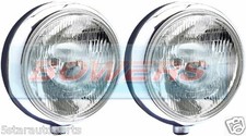 2x 9" Cibie Super Oscar Replica Spotlights Spotlamps H3 Stainless Steel Chrome