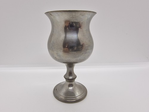 Vintage english pewter goblet - vintage,