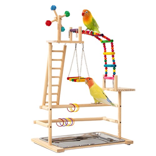 Wooden bird playstand large - playstand,