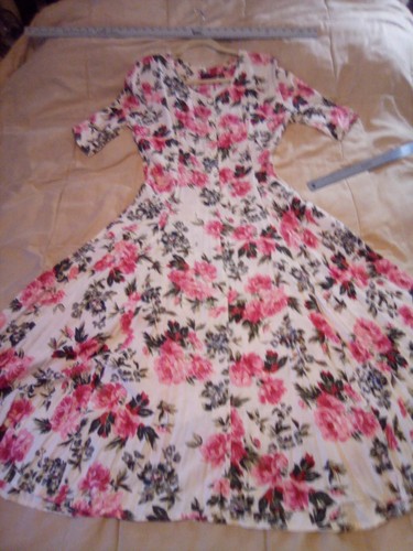 Vtg long fit and flare - flare, m