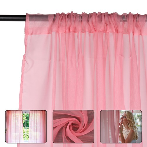 Plain voile curtain panel slot - voile,