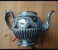 Antique Richard Richardson Sheffield Silver Plate (EPNS) Teapot with Bone Handle