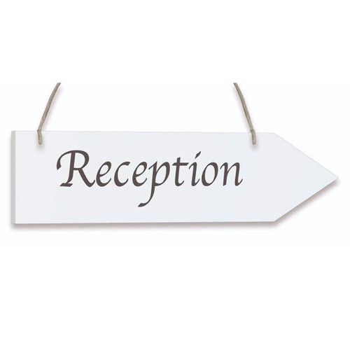 Reception wedding wooden - reception, arrow