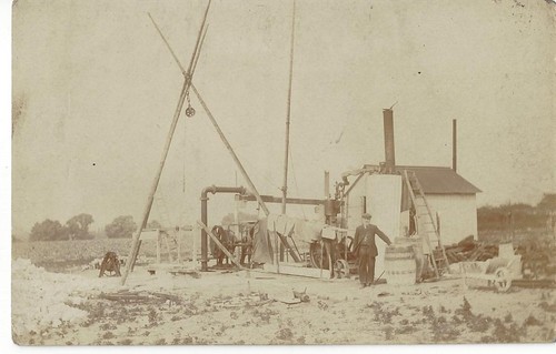Water well drilling site - well,