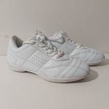 White Cheerleading Shoes Girls Cheer Shoes for Competition Training UK 2 