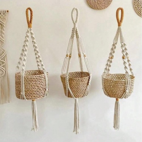 3pcs macrame plant hanger - 1/3pcs,