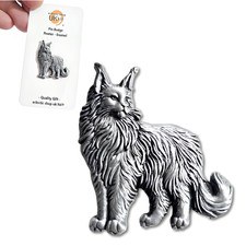 Maine Coon Cat Pewter Pin
