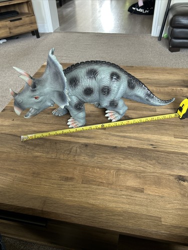 Large rubber triceratops - rubber,