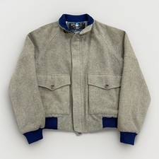 Vintage Swanndri Wool Bomber Jacket Grey Size Medium