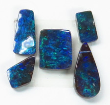 Australian Boulder Opal 3.22ct - 5 x Stone Parcel Natural Queensland Stone