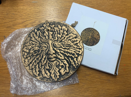 Green man wall plaque - wall,