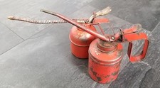 2 Vintage Oil Cans, Red Wesco