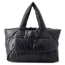 CHANEL Coco Cocoon Tote Bag Nylon Black A47107