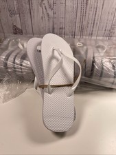Wholesale Flip Flops, 13 Pairs, Many White,  Women , Wedding, Beach, Bulk Size 6