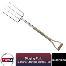 Spear & Jackson Digging Fork, Traditional Stainless Garden Tool