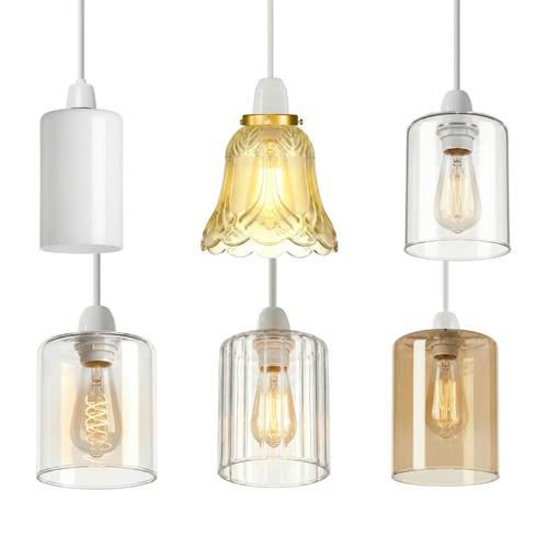 2pack glass lamp - shade, ceiling
