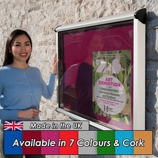 Outdoor Exterior Weatherproof Lockable Notice Board Showcase 18xA4, Aluminium