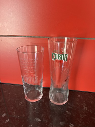 Pair cobra pint glasses - pair, of