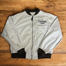 Chevignon Vintage Cotton Bomber Jacket Conquest Beige Zip Up 90s Size XS/S